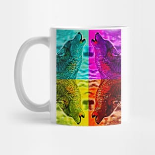 Colored Wolves Mug